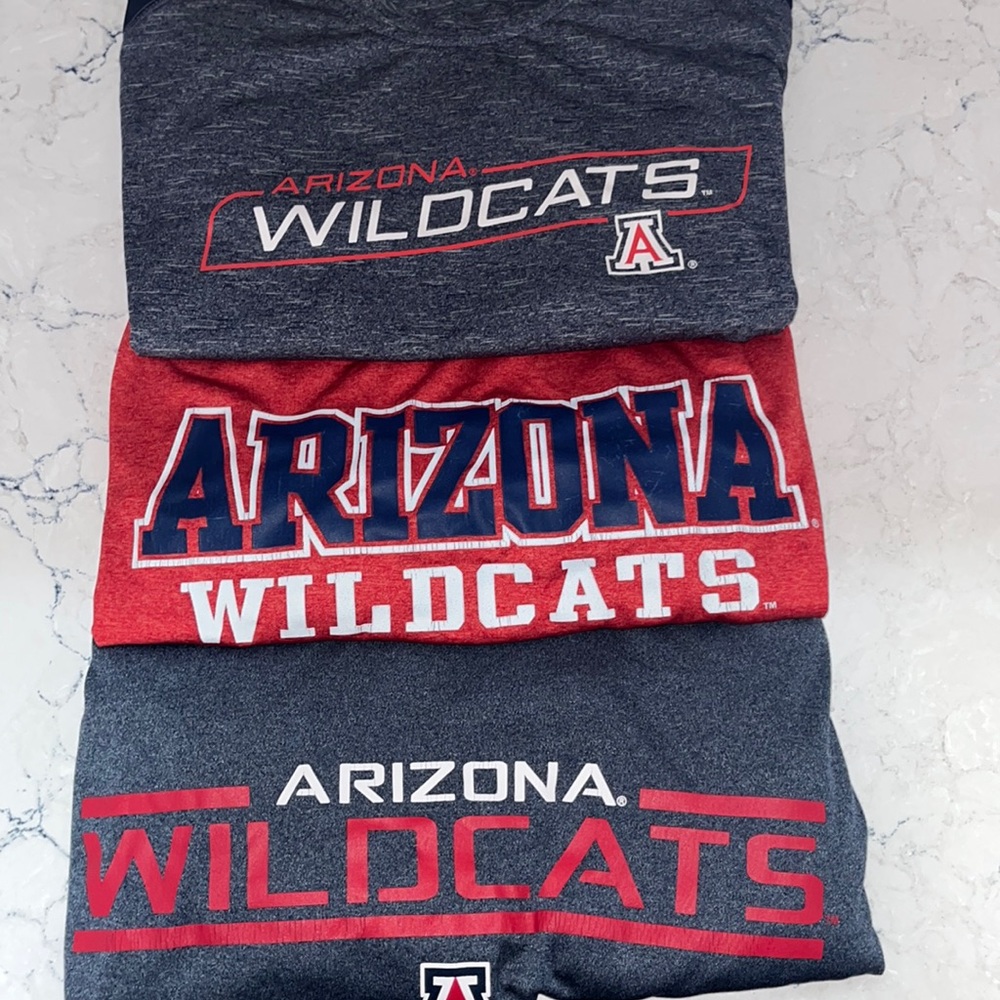 Set of three University of AZ t-shirts in men’s large